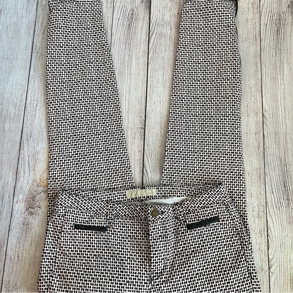 Zara Monochrome Grid Skinny Pants
